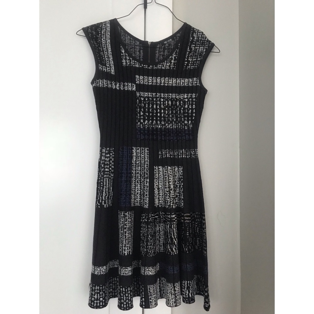 NIC & ZOE Geometric Ribbed Knit Dress
